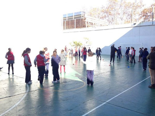 United High School_en barrio Belgrano Chico_patio