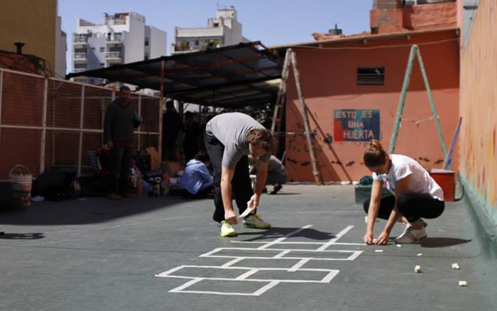 Escuela Mundo Nuevo-en Villa Crespo-patio