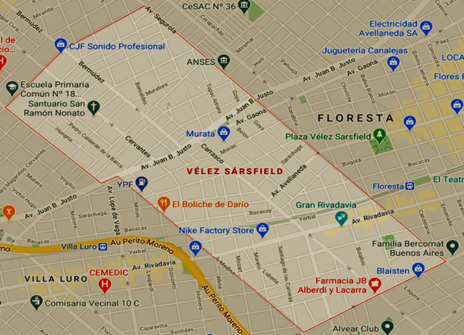 Listado de Colegios en el barrio de Vélez Sarsfield 1