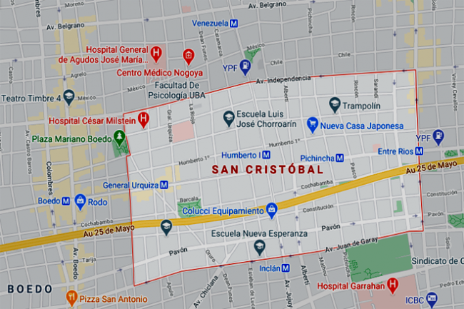 Listado de Colegios en el barrio de San Cristóbal 1